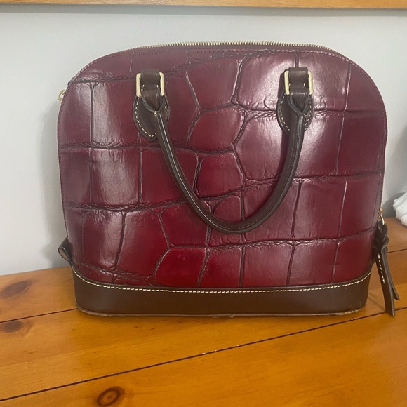 Burgundy Croc Dooney & Bourke Purse - Picture 2 of 4